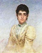 Almeida Junior Portrait of Joana Liberal da Cunha oil on canvas